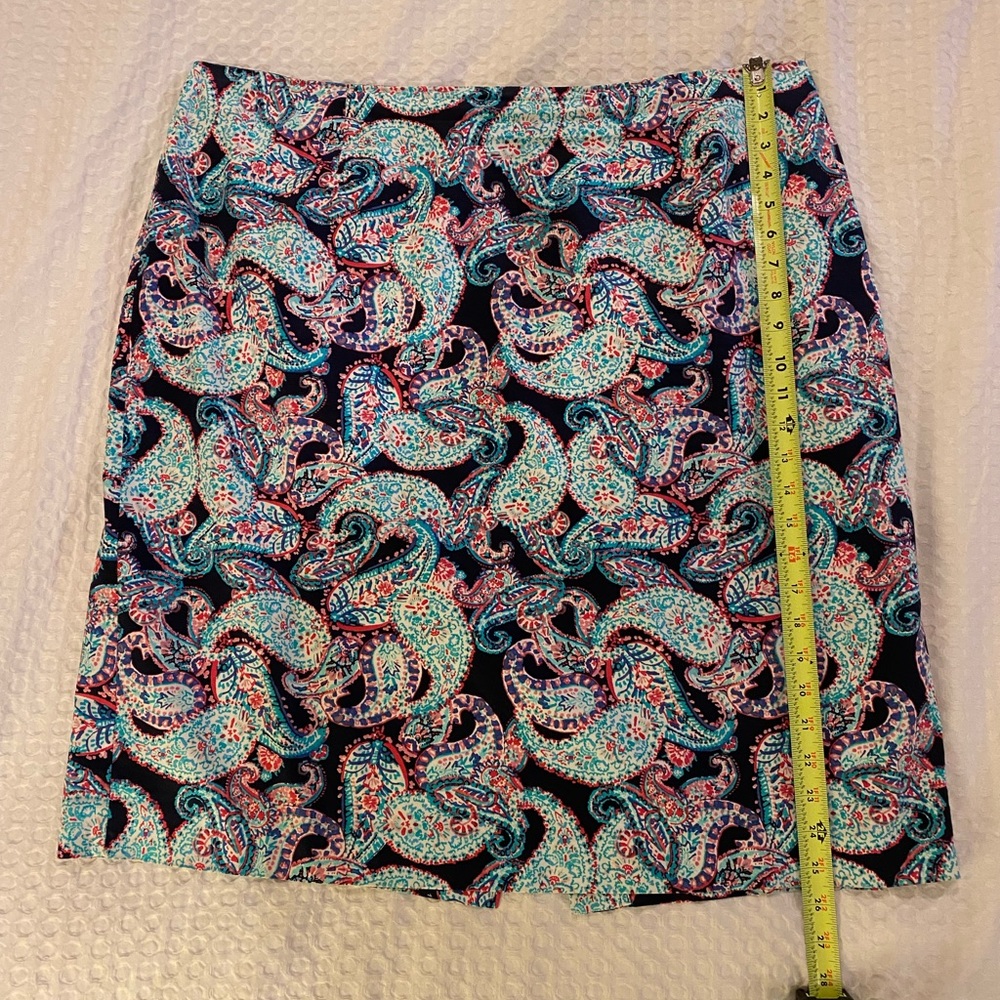 Talbots Vibrant Paisley Pencil Skirt